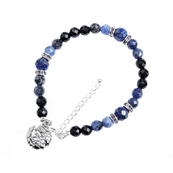 シルバーアクセサリー B.R.S ブレスレット 男女兼用 ラピスラズリ ウルフマンBRS WOLFMAN オニキス ソーダライト