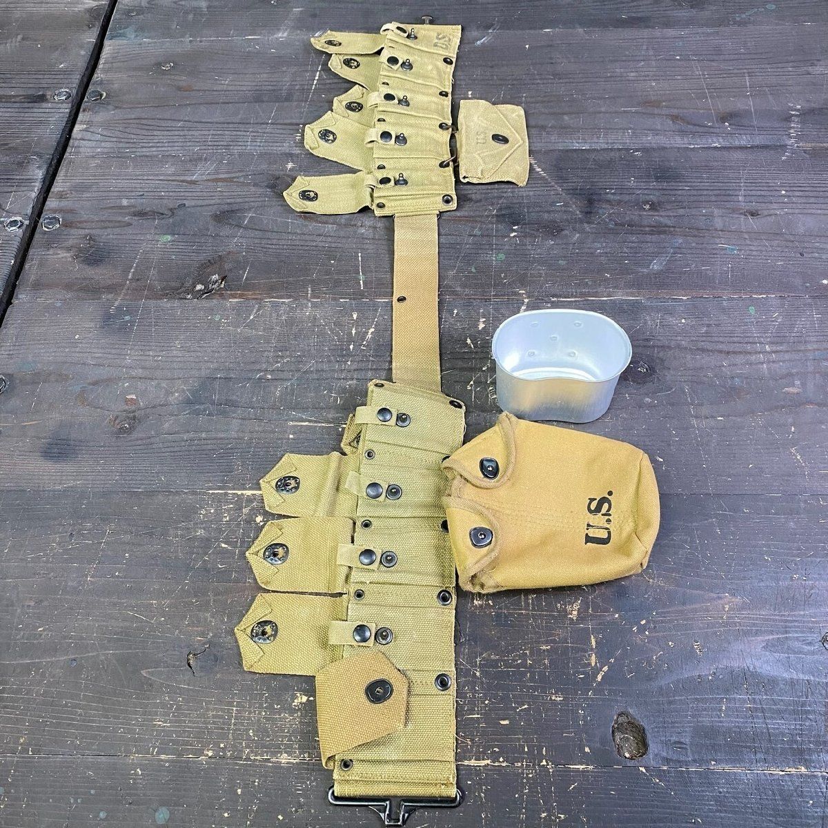 F2364 US装備 ベルト JQMD ミリタリー 飯盒付き|M3