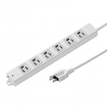 サンワサプライ 工事物件タップ 3P 6個口 3m TAP-KS6-3