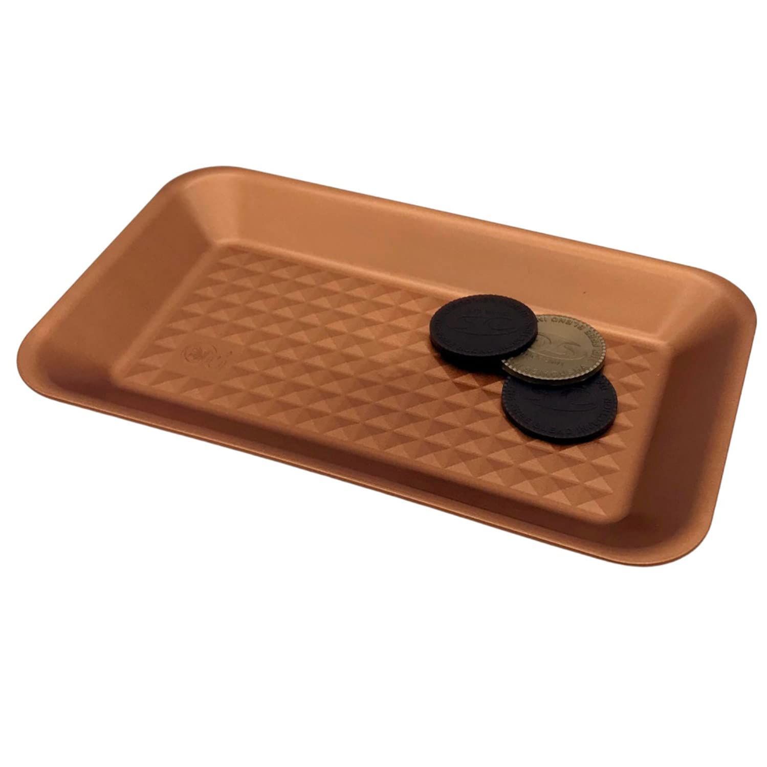 【特価商品】Plapper 抗菌 第一精工舎(Daiichiseikousha) キャッシュトレー 銅配合 縦20.4×横12.4×高さ1.8cm 小物入れ 日本製 H-01P