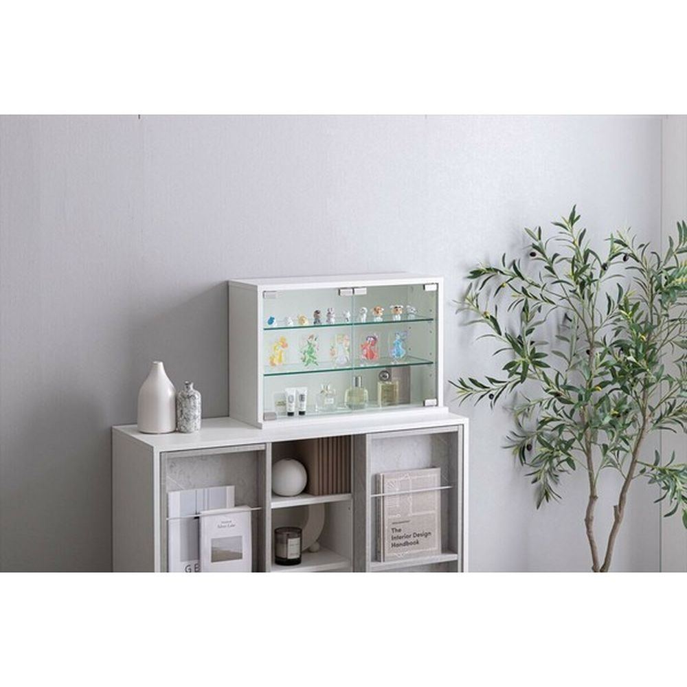 新品＠卓上コレクションケース/ホワイト横型 卓上コレクションケース