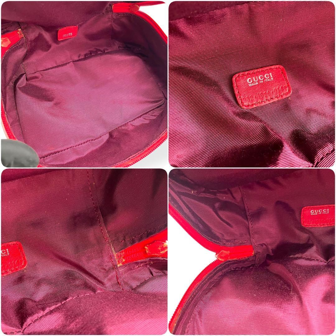 美品　GUCCI グッチ　ハンドバッグ　バニティバッグ　ホースビッド　レア　赤 美品 GUCCI グッチ ハンドバッグ バニティバッグ ホースビッド