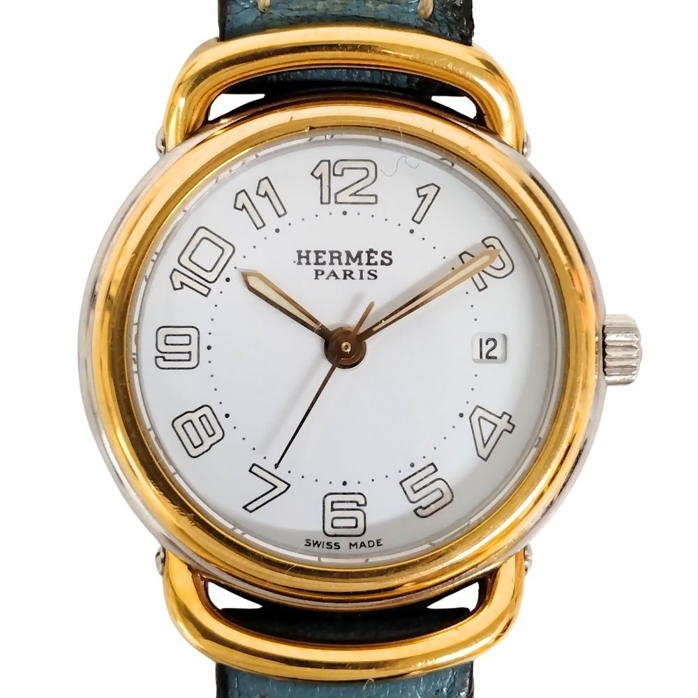 HERMES エルメス PU2.240 プルマン デイト クォーツ レディース 腕時計