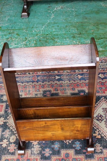 ☆送料無料☆イギリス アンティークマガジンラック 英国製 R-138