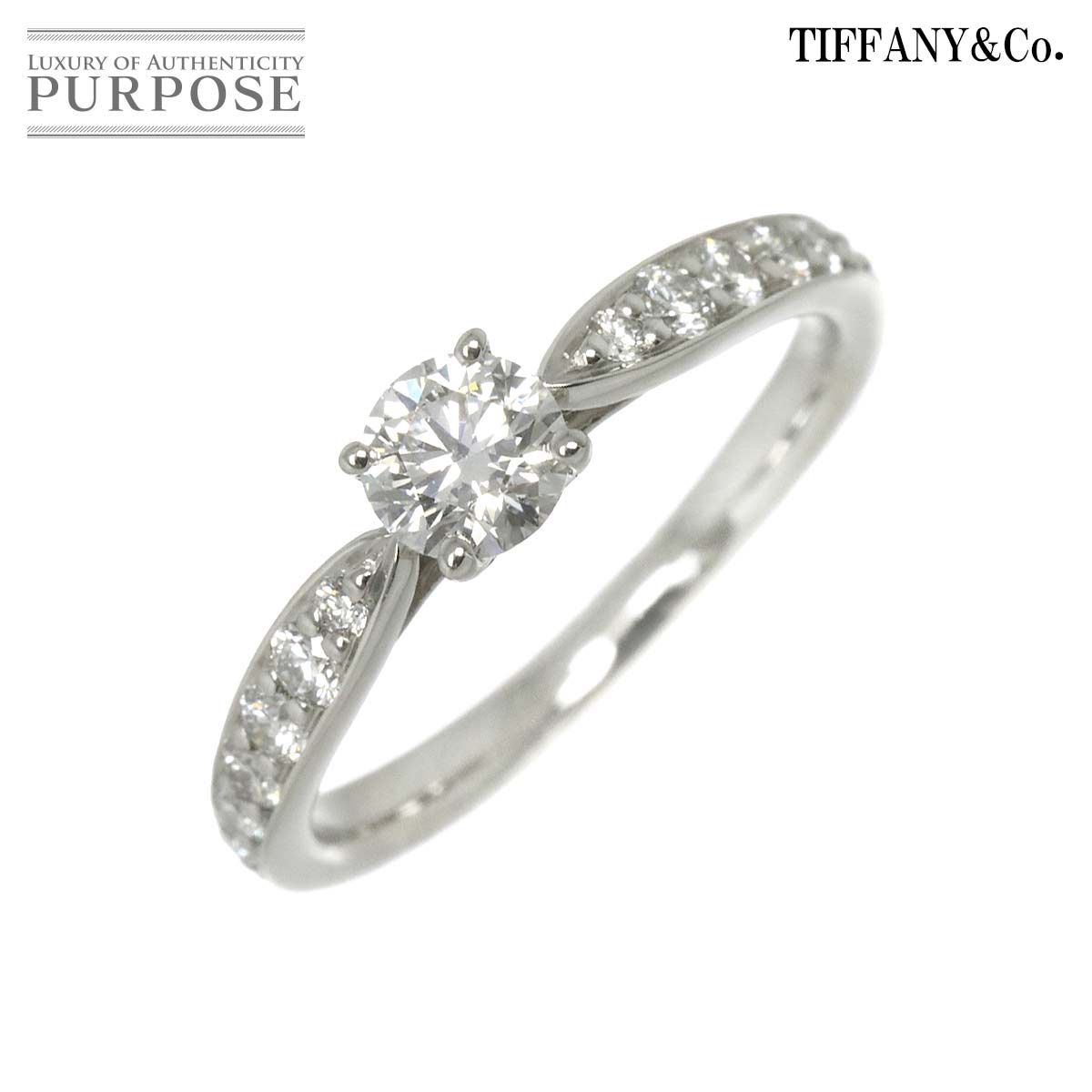 ティファニー TIFFANY-Co. ハーモニー ダイヤ 0.24ct F|VS2|3EX 3号 リング Pt プラチナ 指輪 Diamond Ring 鑑定書付き 90272469