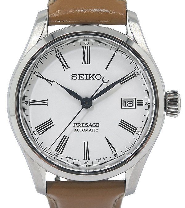 SEIKO セイコー プレサージュ　琺瑯ダイヤル　自動巻き腕時計　6R15-03V0　SARX049　動作品・純正バンドひび割れあり