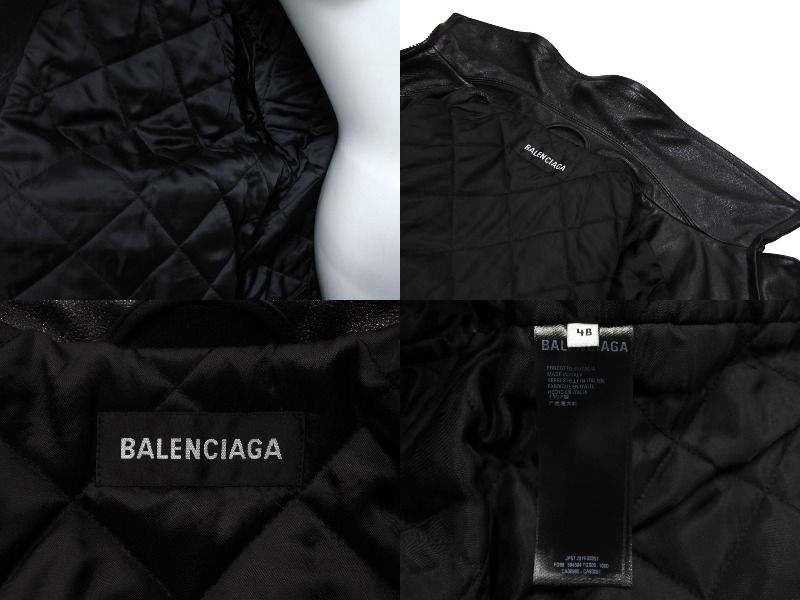 バレンシアガ　ライダースジャケット 極美品 BALENCIAGA バレンシアガ ロゴバイカージャケット