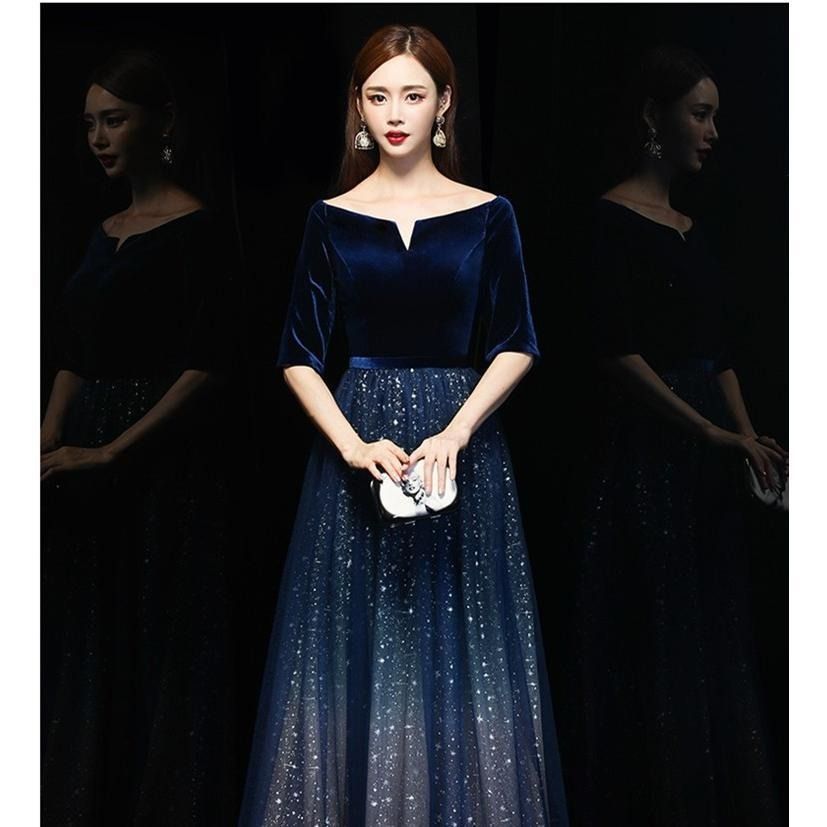 ロングドレス 演奏会 結婚式 ドレス 袖あり マキシ丈 aライン パーティードレス フォーマル ピアノ 発表会 二次会 ウェディング 花嫁