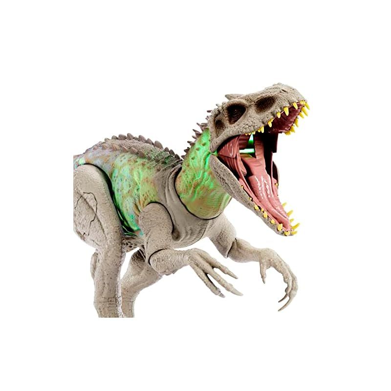 マテル ジュラシックワールド(JURASSIC WORLD) スーパーアクション! ひかる インドミナス・レックス【全長:約60㎝】 【4才~】  HNT63 - メルカリ