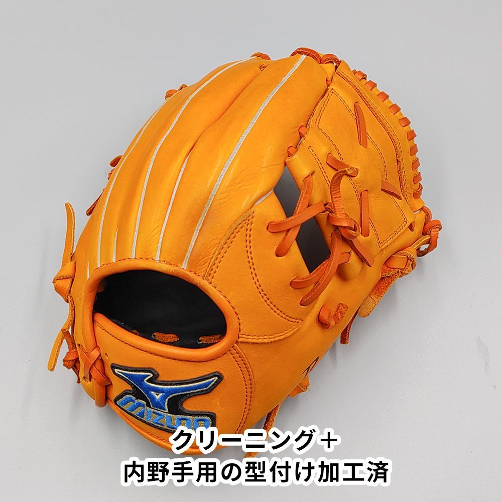 クリーニング済み 】 ミズノ 軟式グローブ / 内野手用 型付け済み 