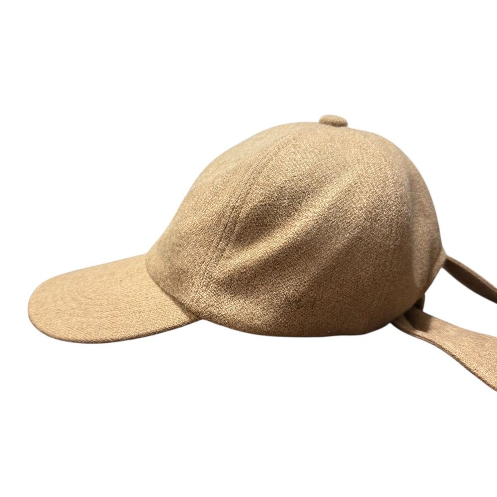 【代引き不可】 ヨリ yori クリーニング済み 美品 バックリボン キャップ ウール 帽子