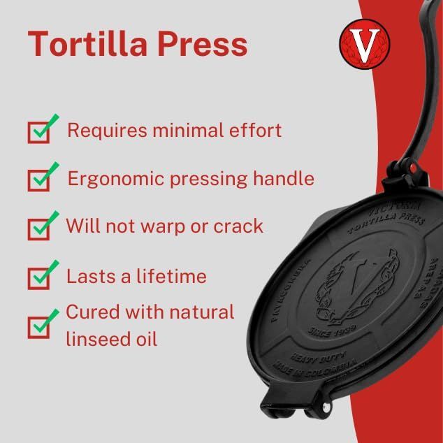 VICTORIA 8インチ トルティーヤプレス 20cm 鋳鉄製 VICTORIA 8インチ トルティーヤプレス 20cm 鋳鉄製 Tortilla