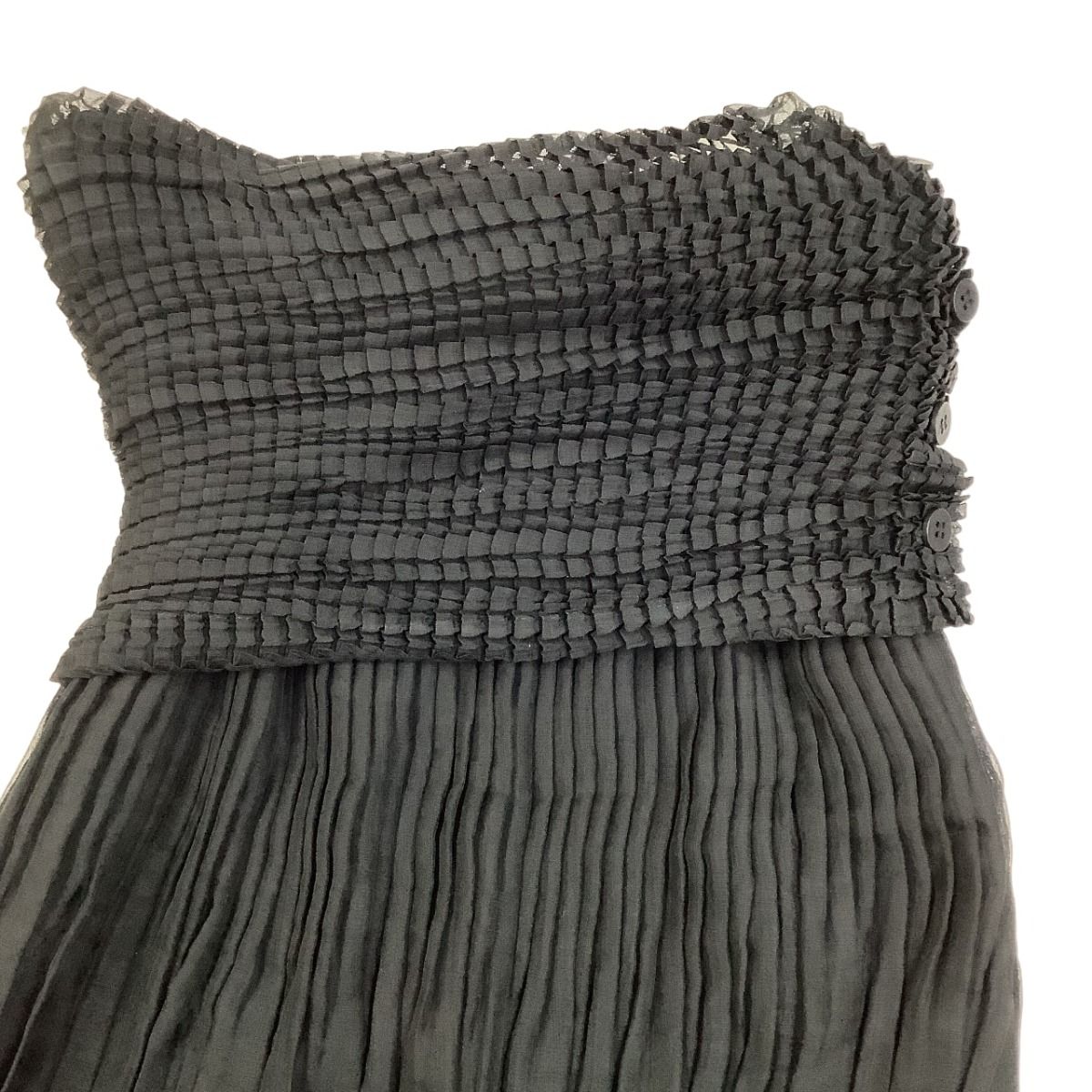 【極美品】ISSEY MIYAKE FETE 変形 プリーツスカート ブラック ♪♪ISSEY MIYAKE FETE イッセイミヤケ 変形 プリーツスカート
