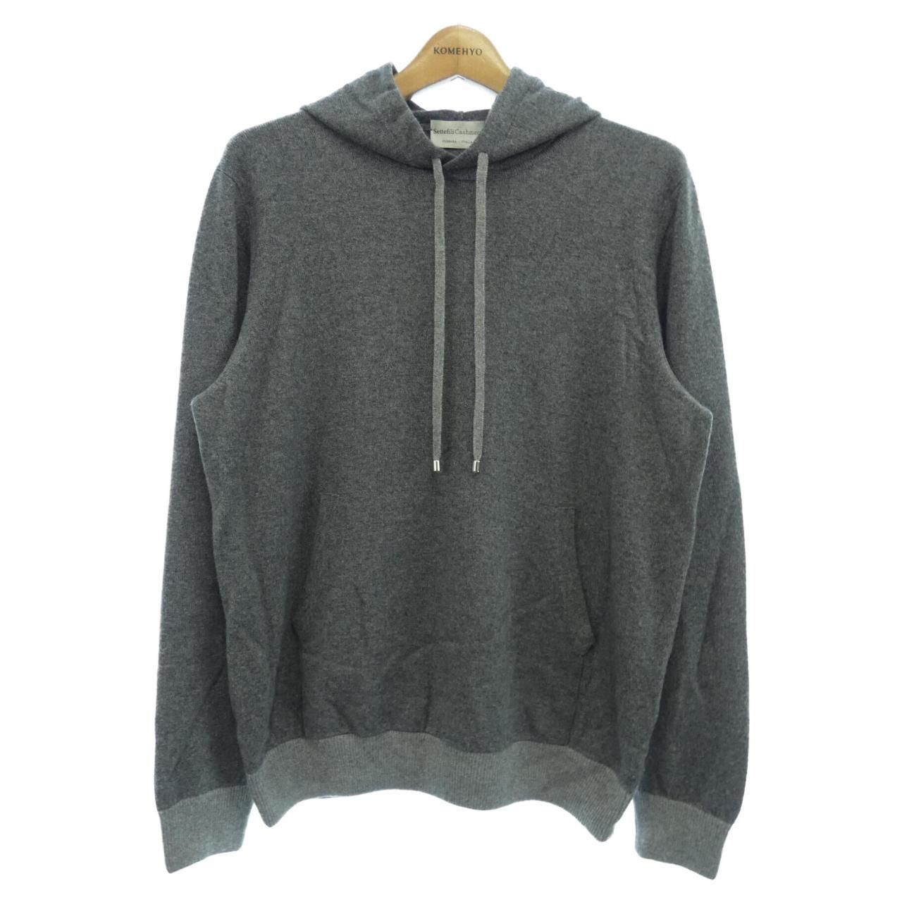Settefili Cashmere グレー フルジップ パーカー Settefili Cashmere グレー フルジップ パーカー