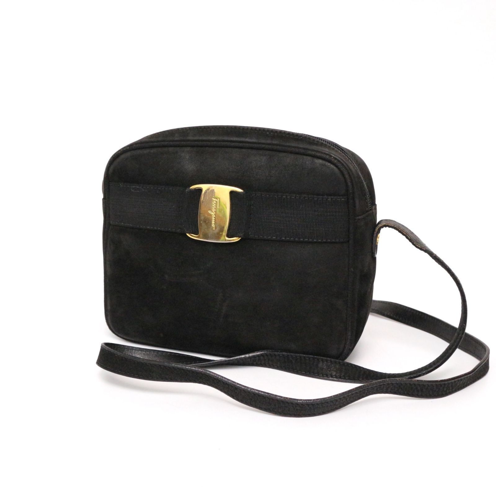 【Ferragamo】スウェードポシェット　ヌバック Ferragamo】スウェードポシェットヌバック