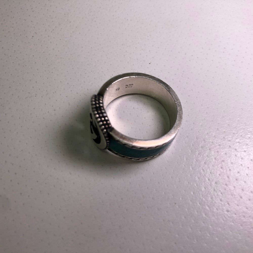 07w19260 Gucci グッチ シルバーリング シルバー925 ターコイズ 1278