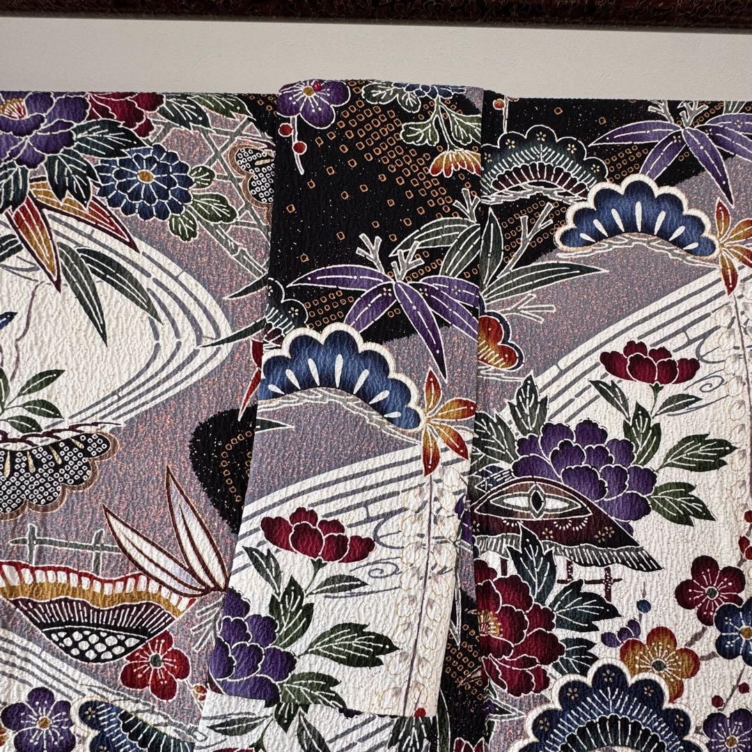 平和屋着物○豪華振袖 絞り 花鳥唐草松文 金彩 正絹 逸品 CAAW7211yc