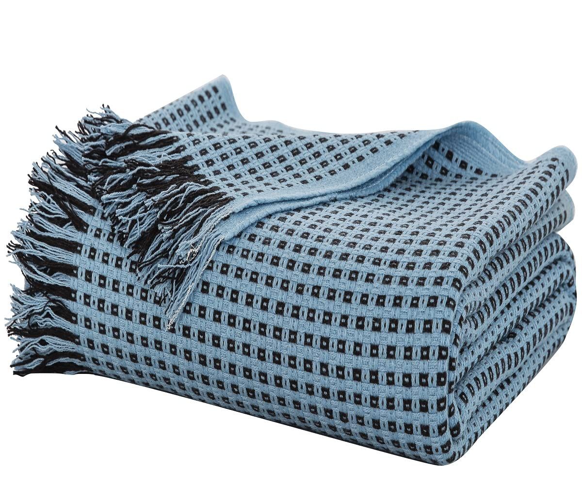 ウールケット150x210cm ブランケット タッセル付き ウールとコットン多用ケット こだわり 飾りベッドカバー ソファーカバー ひざ掛け 掛け毛布