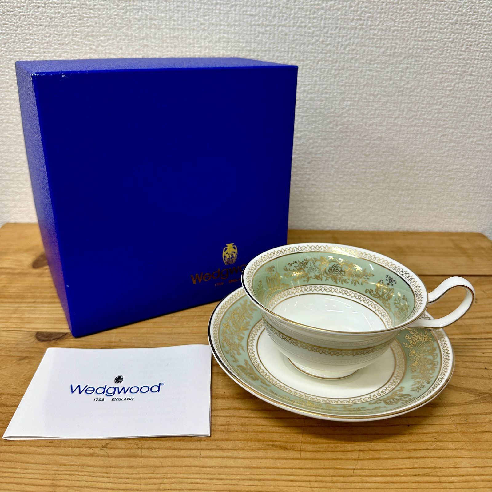 未使用品】WEDGWOOD コロンビアセージグリーンティーセット