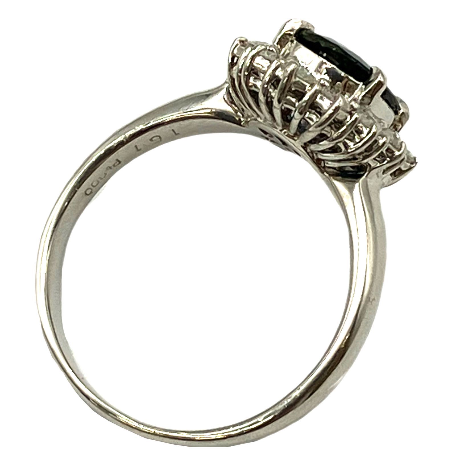 Pt900 リング サファイア 1.61ct ダイヤ 0.45ct 指輪