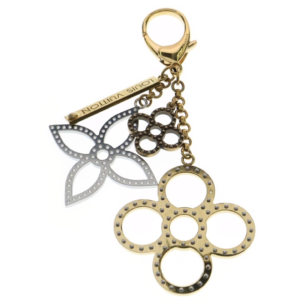 LOUIS VUITTON ルイヴィトン ビジューサック タパージュ キーチャーム キーホルダー ゴールド×シルバー メタル M65090