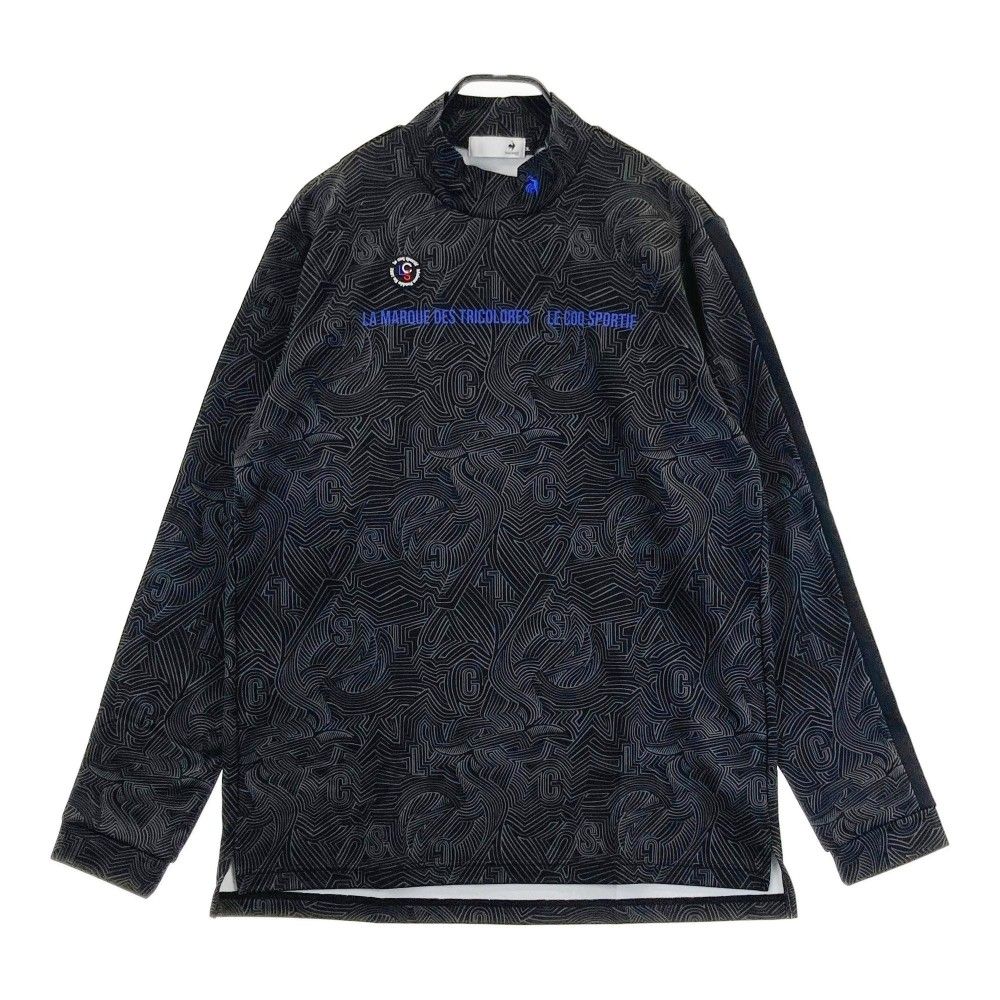 サイズ 3L LE COQ GOLF ルコックゴルフ 2025年 長袖ハイネックTシャツ 総柄 ブラック系 240101420780 ゴルフウェア メンズ ストスト