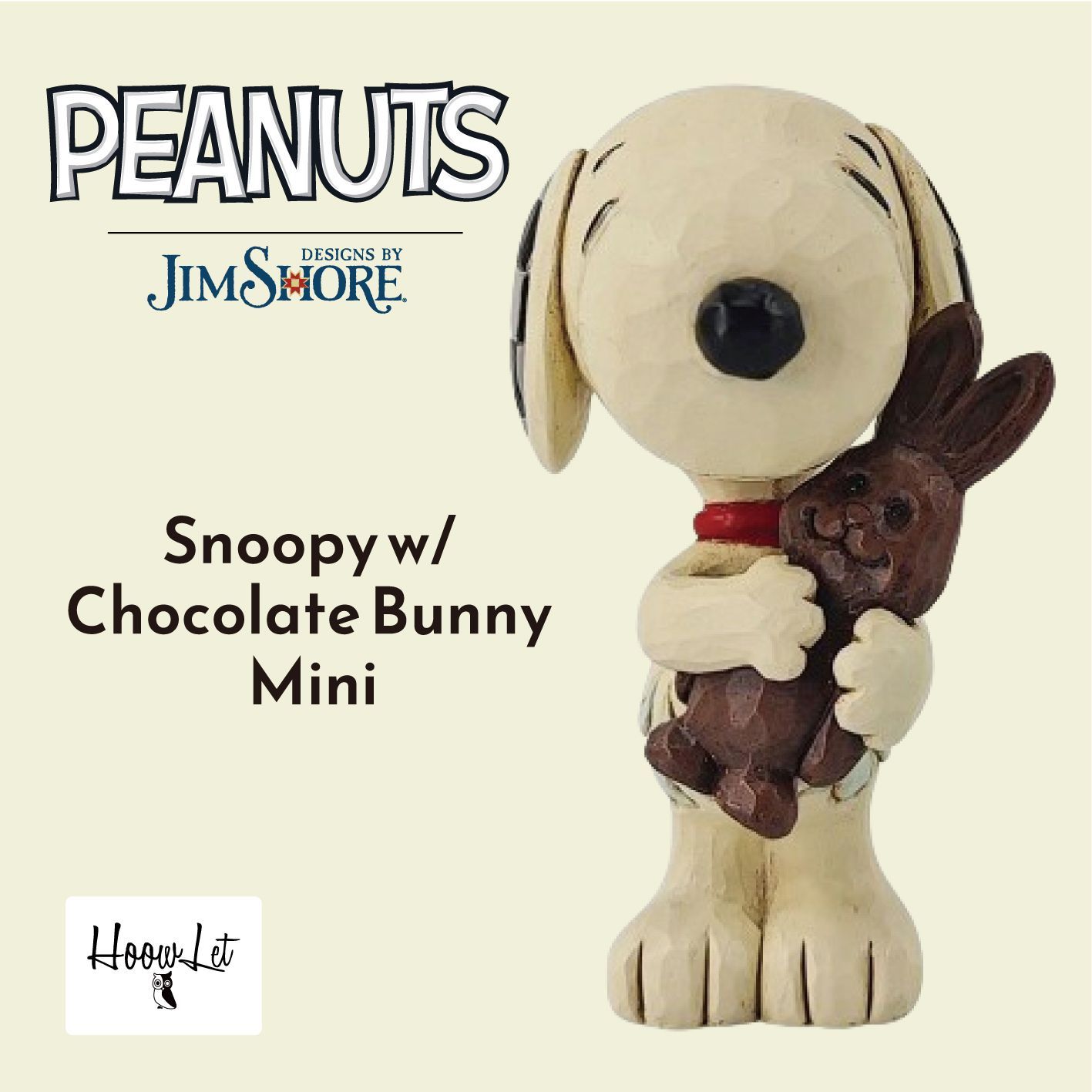 スヌーピー チョコレートバニー ミニ ジムショア アンティーク フィギュア Snoopy w/ Chocolate Bunny Mini ピーナッツ  JIM SHORE 正規輸入品 かわいい おしゃれ インテリア 雑貨 人形 プレゼント ギフト 飾り