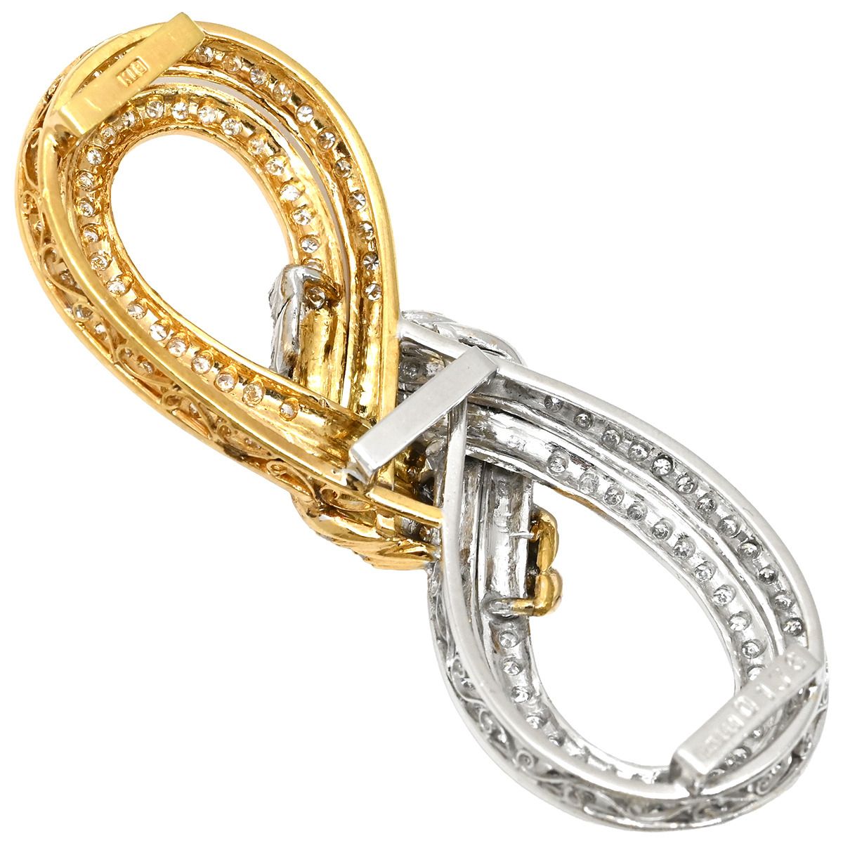 アクセサリー 帯どめ 帯留め ダイヤ K18YG Pt900 ダイヤモンド ホワイトゴールド コンビ