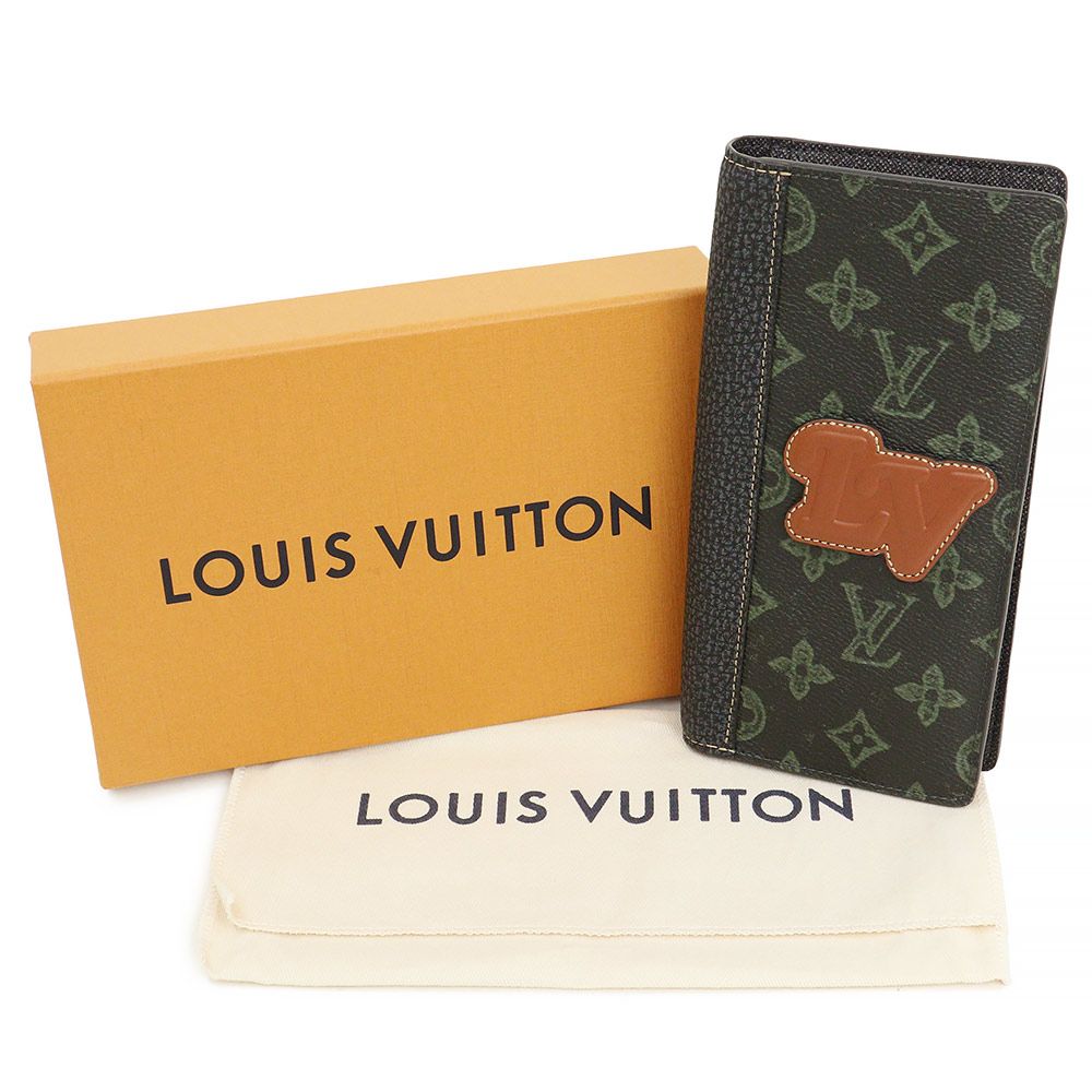 ルイ ヴィトン ポルトフォイユ ブラザ NM LV フォール コレクション 二つ折り 長財布 モノグラム レザー ダークグリーン 緑 M81807  箱付 LOUIS VUITTON（新品・未使用品） - メルカリ