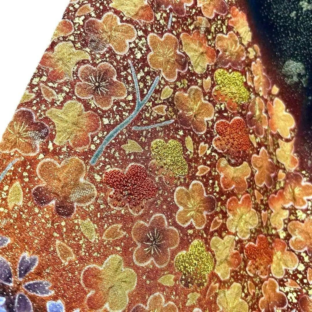 相良刺繍 金彩 絞り 梅花 桜花 山景 黒留袖 着物 014a p - メルカリ