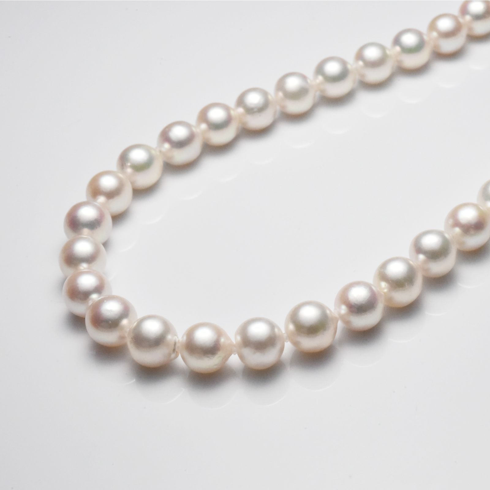 あこや真珠9-9.5mmネックレス セミラウンド・バロックシェイプ  