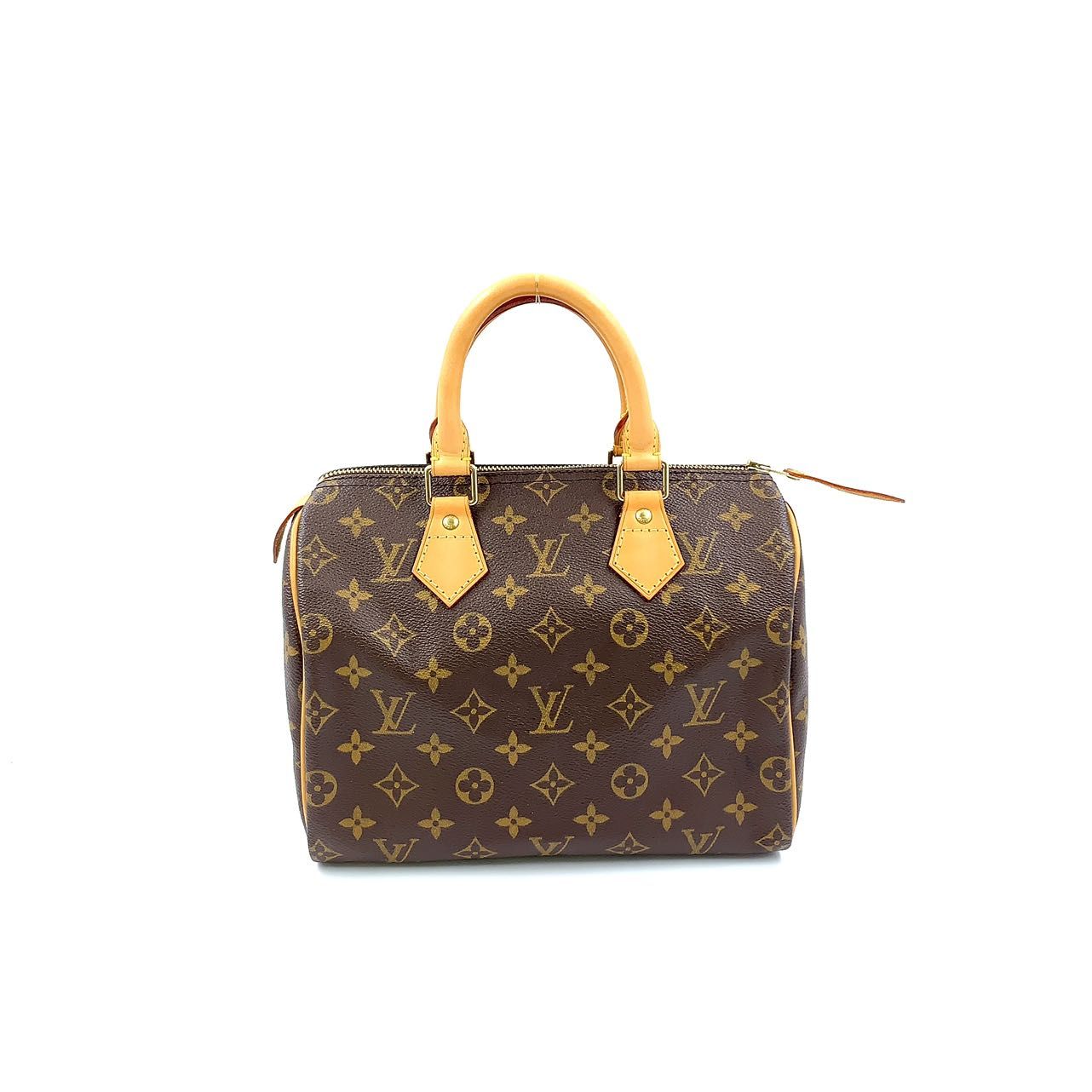 LOUIS VUITTON スピーディ25 モノグラム モノグラム レザー×PVC ブラウン ハンドバッグ ゴールド M41528 - メルカリ