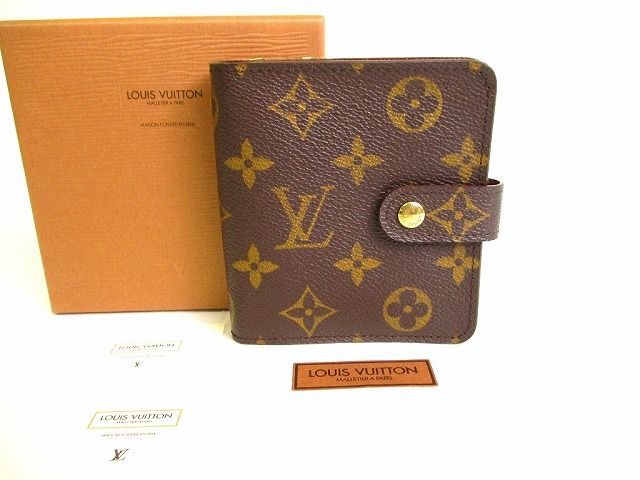 ルイヴィトン LOUIS VUITTON モノグラム コンパクトジップ 2つ折り