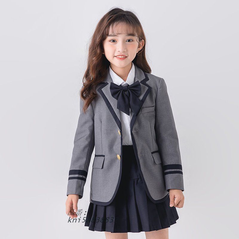 フォーマル スーツ 女の子 入学スーツ ジャケット ワンピース 卒業式 5点セット 子供服 卒園式 法事 制服 スカート 発表会 入学式 入園式 七五三 kni 5 a 838832