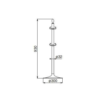 シロクマ フロアパーティションポール 金 鏡面 FPP-1011 MARWIL-DEMENAGEMENTS_CH