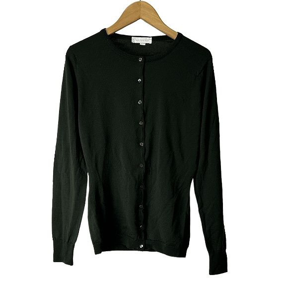 ジョンスメドレー JOHN SMEDLEY カーディガン S ウール 緑 グリーン  