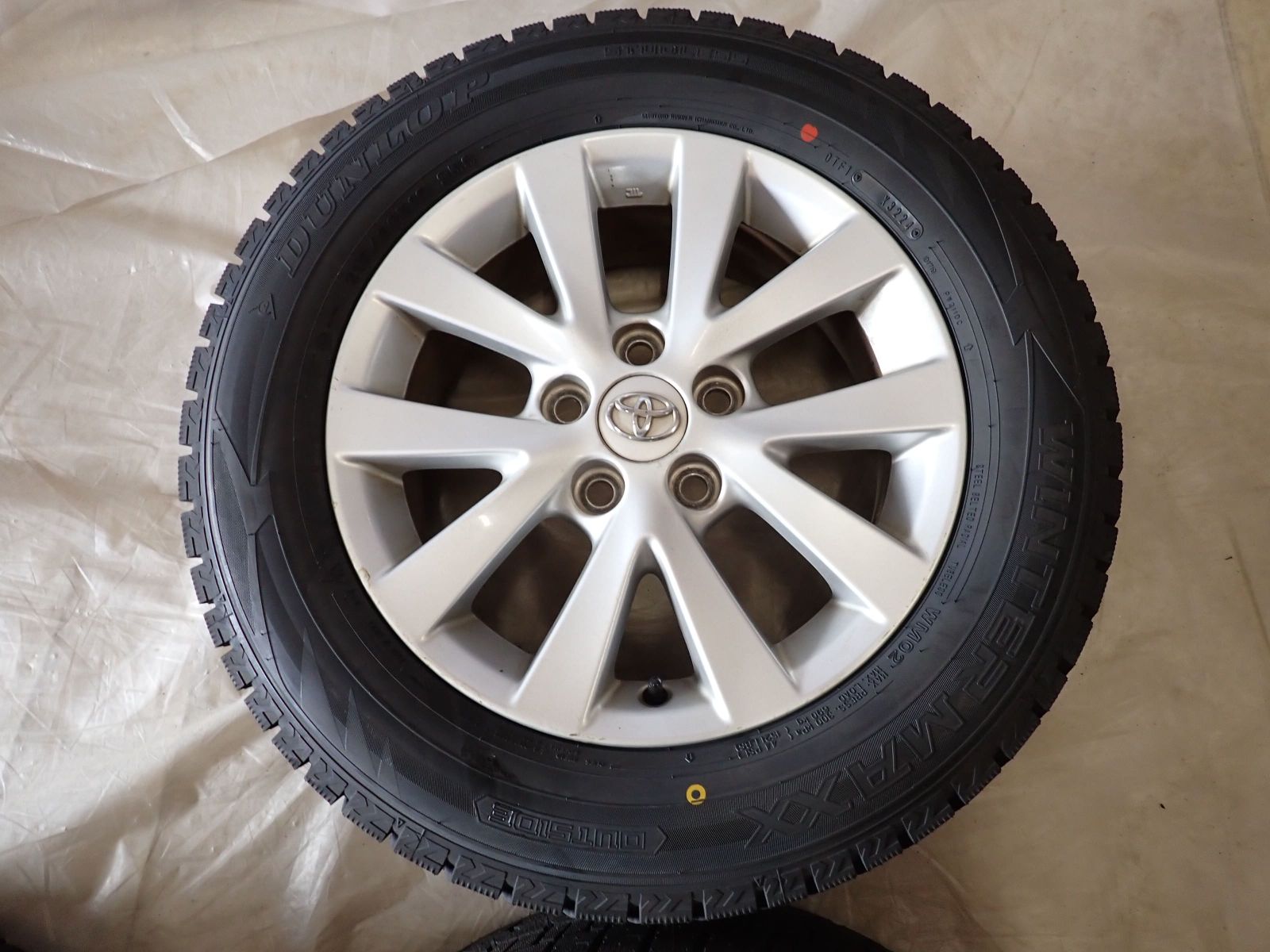 容易な 冬 製 4本SET 会社宛 215 60R16×6.5J 95S ダンロップ WINTER MAXX WM02 トヨタ純正アルミ カムリ エスティマ NO D6419 高品質、全国送料無料！