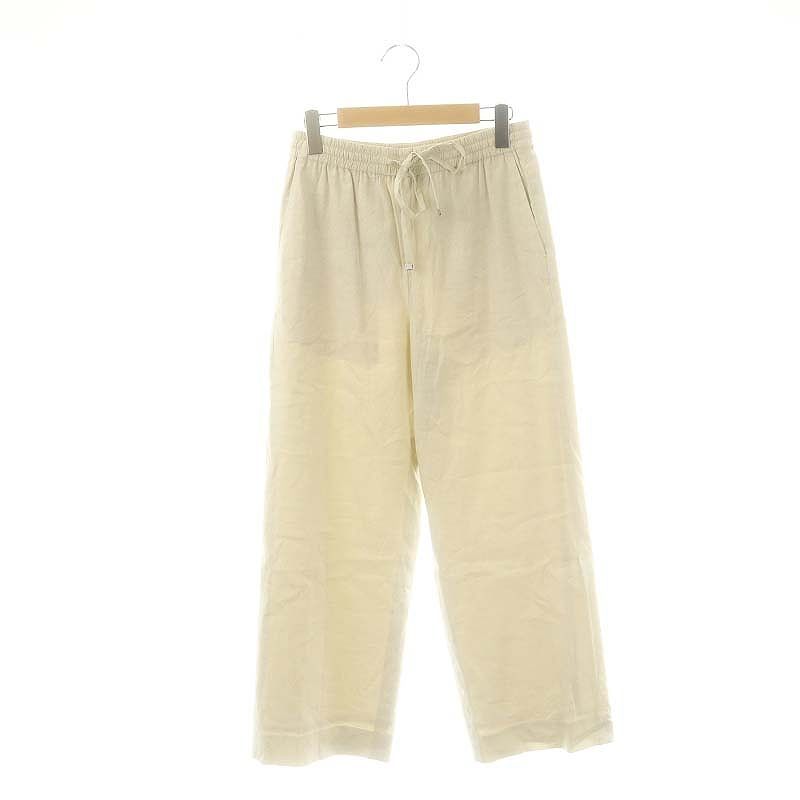 ユナイテッドアローズ UNITED ARROWS LI|STRC クロップド パンツ ストレート リネン 40 ライトベージュ |HK OS