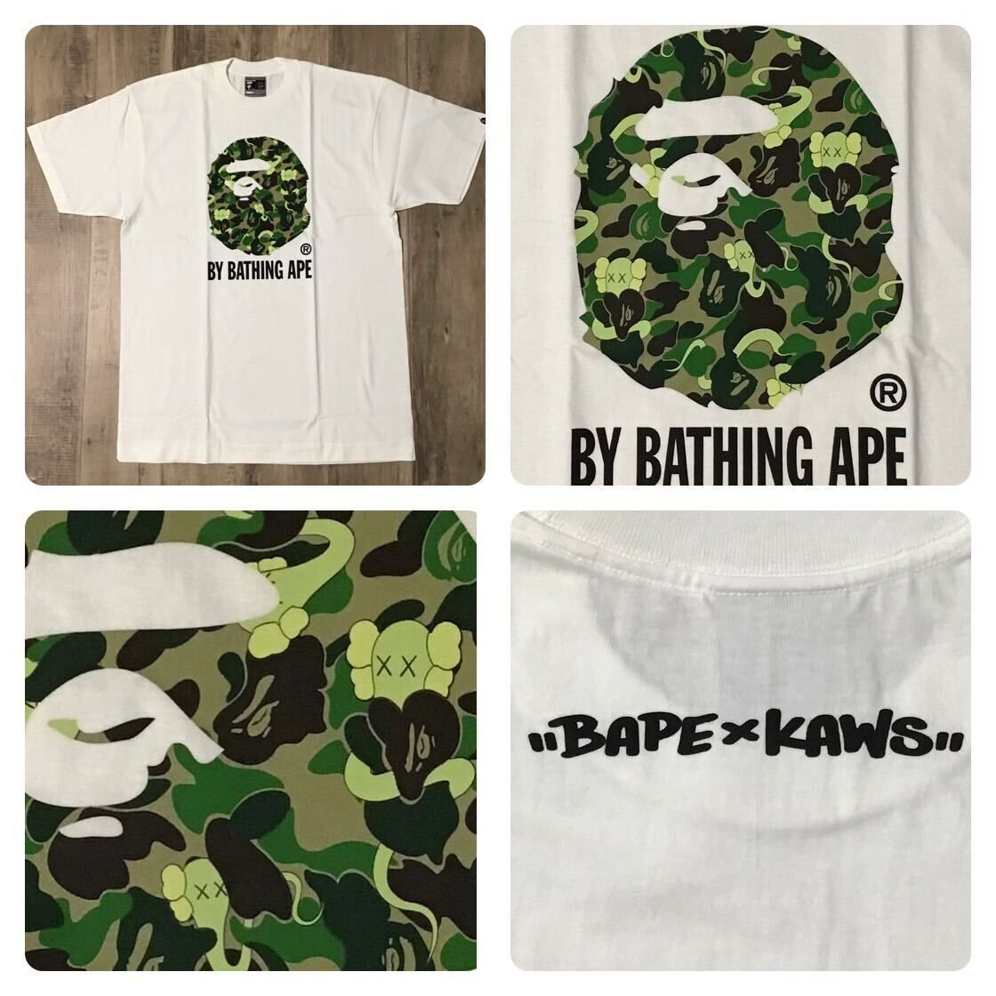☆新品☆ BAPE × KAWS bendy ABC camo Tシャツ Lサイズ a ☆新品☆ BAPE × KAWS bendy ABC camo Tシャツ Lサイズ a