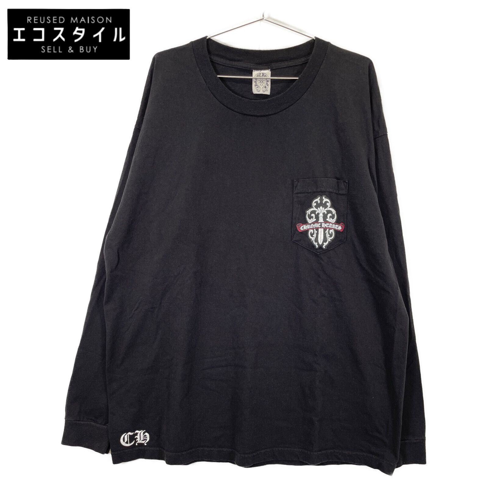 Chrome Hearts クロムハーツ ブラック バック 迷彩クロス 長袖Tシャツ