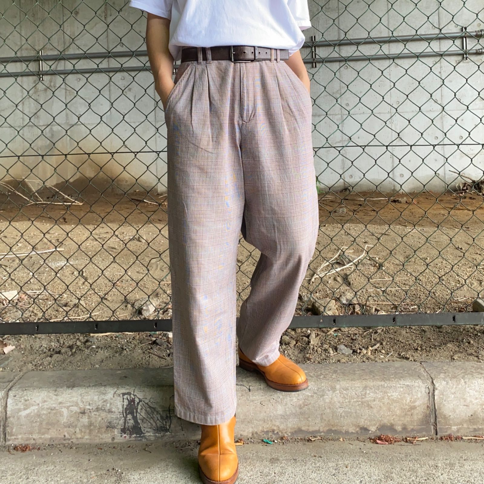 90's / 《Calvin Klein Sport》glen check pants カルバンクライン