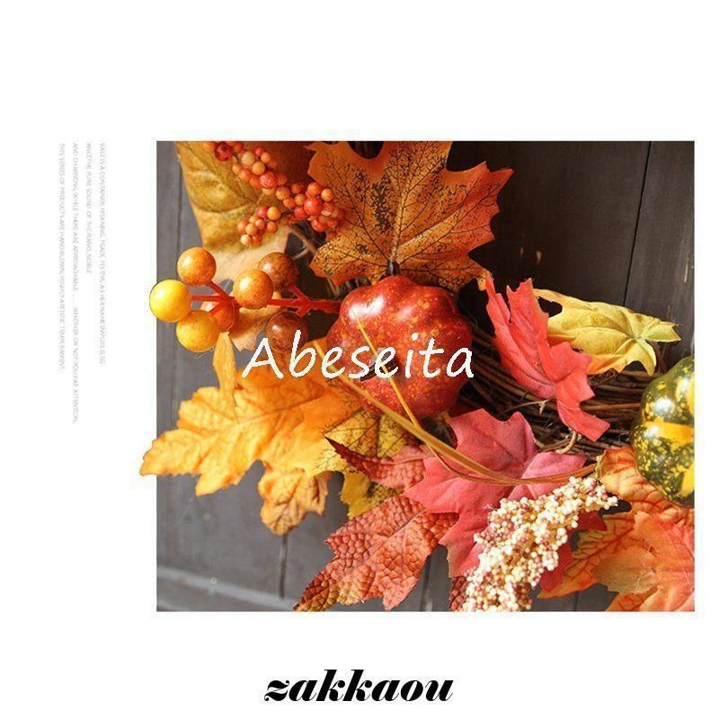 リース 花 秋 手作り クリスマス 飾り付け フラワーリース 造花 ガーデニング 壁掛け飾り 玄関ドア 雑貨 装飾 かぼちゃ ギフト お店 おしゃれCYB560 SKLAD-KIRPICHA_RU