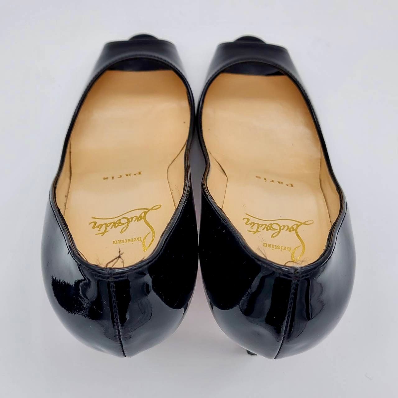 美品】Christian Louboutin クリスチャンルブタン オープントゥ 