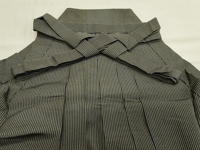 平和屋着物○男性 馬乗り袴 縞 正絹 逸品 AAAZ2428ph