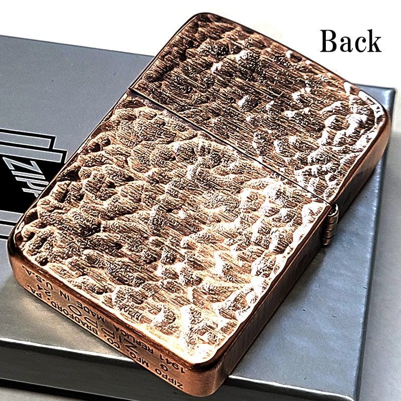 ZIPPO かっこいい 1941 復刻 レプリカ ハンマートーン 銅古美