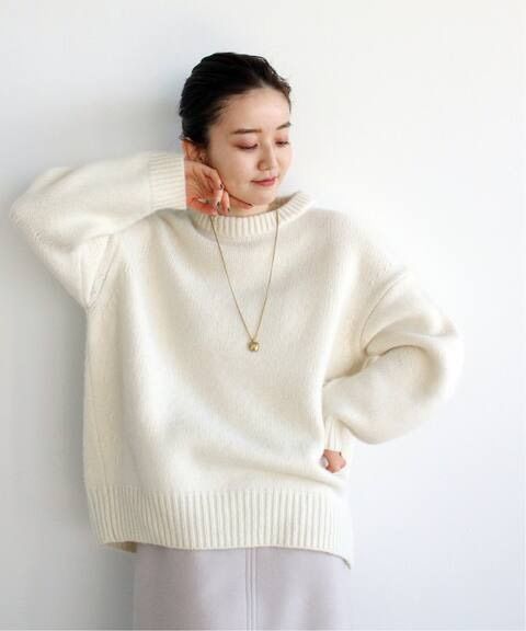 IENA (イエナ) AQUA3Gカーブ袖クルーネックプルオーバーナチュラル新品  