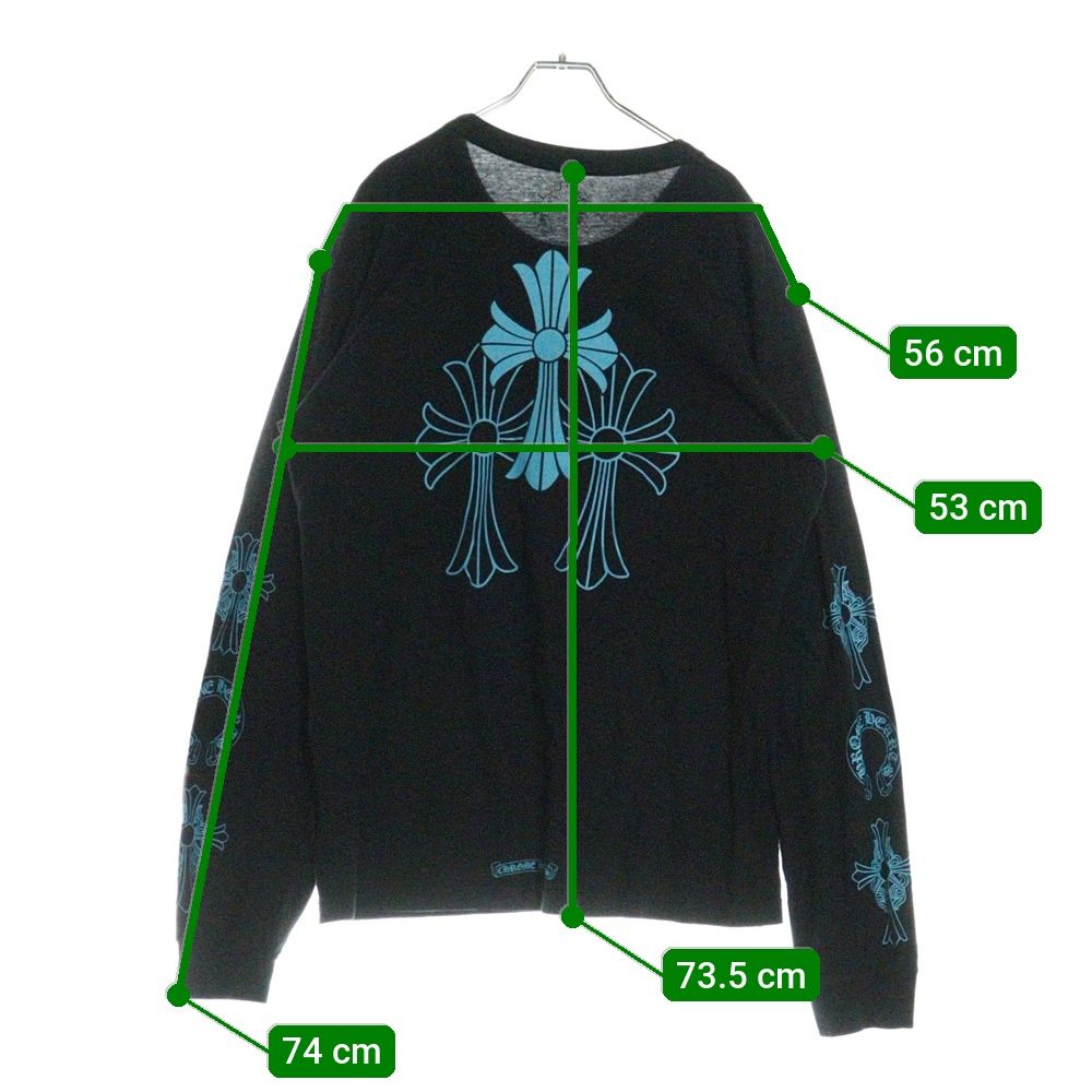 CHROME HEARTS (クロムハーツ) Triple Cross Logo L/S Tee