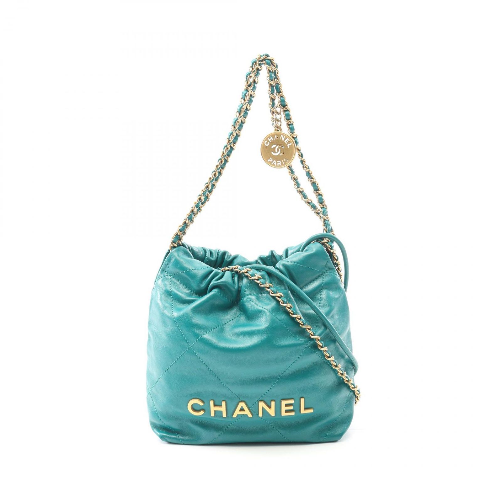 CHANEL シャネル22 ミニショルダーバッグ_CC グリーン CHANEL シャネル22 ミニショルダーバッグ_CC グリーン (CHANEL