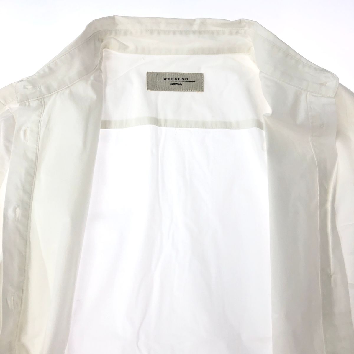 新品　タグ付き　Max Mara フリルブラウス　ホワイト　38 新品 タグ付き Max Mara フリルブラウス ホワイト 38