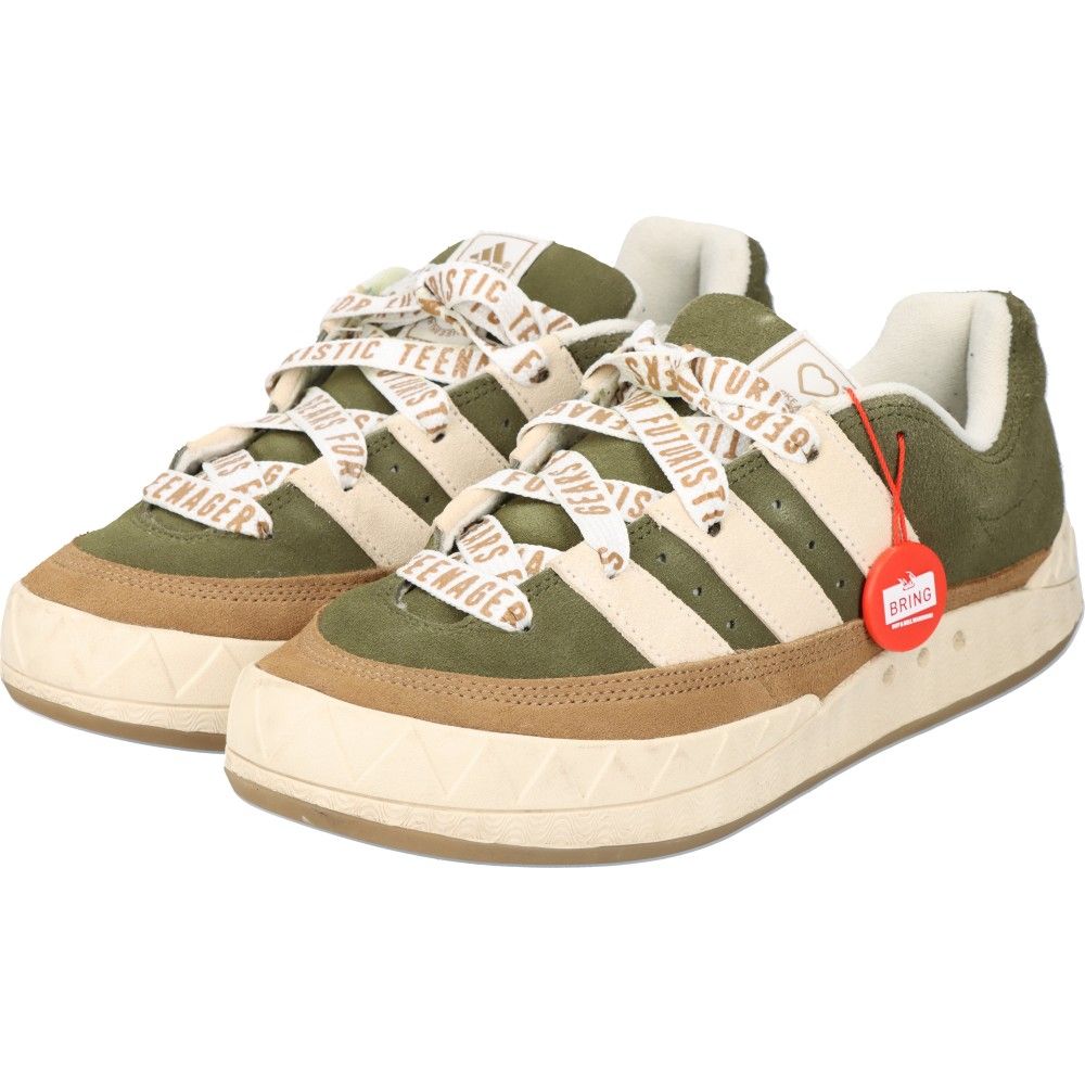 adidas (アディダス) ×HUMAN MADE Adimatic HM Dust Green×ヒューマンメイド アディマティック ダストグリーン  ローカットスニーカー カーキ/ブラウン US9/27cm HP9914 - メルカリ